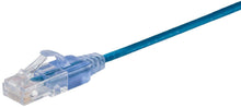 Load image into Gallery viewer, Vertical Cable SlimRun Cat6A Ethernet Patch Cable - Network Internet Cord - RJ45, Stranded, 550Mhz, UTP, Pure Bare Copper Wire, 10G, 30AWG , 5ft, Blue, 10-Pack