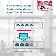 Load image into Gallery viewer, TP-Link 5 Port Gigabit PoE Switch | 4 Port PoE 56W | 802.3af Compliant | Shielded Ports | Traffic Optimization | Plug and Play | Sturdy Metal (TL-SG1005P)