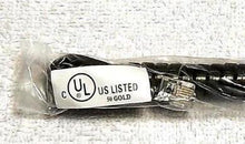 Load image into Gallery viewer, Handset Cord 12 Ft Black Heavy Duty New in a Factory Sealed Bag by TeleDirect