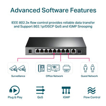 Load image into Gallery viewer, TP-Link 8 Port Gigabit PoE Switch | 8 PoE+ Ports @63W, TL-SG1210P