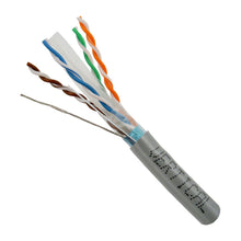 Load image into Gallery viewer, Vertical Cable Cat6A 10G, Shielded, 23AWG, Solid Bare Copper, PVC, 1000ft, Bulk Ethernet Cable, Gray 064-703/A/S/GY