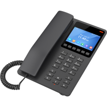Load image into Gallery viewer, Grandstream Desktop Hotel Phone, 3.5" Color LCD, PoE, Black GHP631