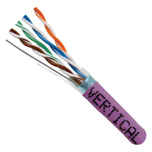 Load image into Gallery viewer, Vertical Cable 057-472/S/PR Cat5e, 350 MHz, Shielded, 24AWG, Solid Bare Copper, 1000ft, Bulk Ethernet Cable, Purple