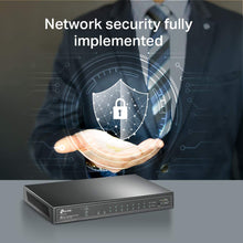 Load image into Gallery viewer, TP-Link TL-SG2210P V3, Jetstream 8 Port Gigabit Smart Managed PoE Switch, 8 PoE+ Ports @61W, 2 SFP Slots, Omada SDN Integrated, PoE Recovery, IPv6, Static Routing, Limited Lifetime Protection