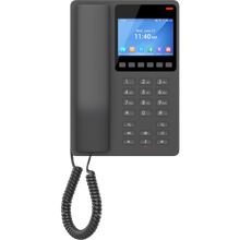 Load image into Gallery viewer, Grandstream Desktop Hotel Phone, 3.5" Color LCD, PoE, Black GHP631