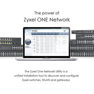 ZyXEL GS1900-24HP, 24-port GbE L2 PoE Smart Switch, rackmount, 170 Watt