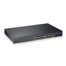 Load image into Gallery viewer, Zyxel 24-Port Gigabit PoE Switch | Smart Managed | Rackmount | 24 PoE+ Ports with 170 Watt Budget and 2 SFP Port | VLAN, IGMP, QoS [GS1900-24HPv2]
