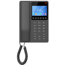 Load image into Gallery viewer, Grandstream Desktop Hotel Phone, 3.5" Color LCD, PoE, Dual-band WiFi 6, Black GHP631W