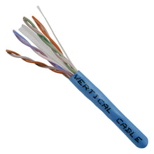 Load image into Gallery viewer, Vertical Cable Cat6, 550 MHz, UTP, 23AWG, Solid Bare Copper, 1000ft, Blue, Bulk Ethernet Cable - 161-102/BL