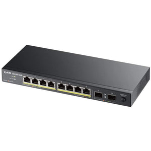 Zyxel GS1100-10HP - 8-Port Gigabit 802.3at/802.3af PoE+ (8 Ports Gbe PoE) 130W Power Budget and 2X SFP Uplinks