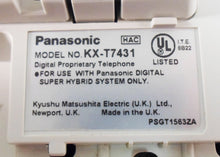 Load image into Gallery viewer, Panasonic KX-T7431 White 1-Line Backlit LCD Display (Discoloration on Buttons)