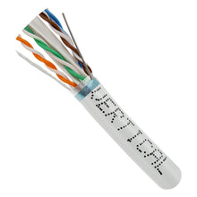 Load image into Gallery viewer, Vertical Cable Cat6A 10G, Shielded, 23AWG, Solid Bare Copper, PVC, 1000ft, Bulk Ethernet Cable, White 064-708/A/S/WH