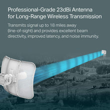 Load image into Gallery viewer, TP-Link 5GHz AC867 Long Range Outdoor CPE for PtP and PtMP Transmission | Point to Point Wireless Bridge | 23dBi | Passive PoE Powered w/Free PoE Injector | Pharos Control (CPE710)