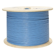 Load image into Gallery viewer, Vertical Cable Cat6A 10G, UTP, 23AWG, Solid Bare Copper, Plenum, 1000ft, Bulk Ethernet Cable, Blue 065-301/A/P/BL