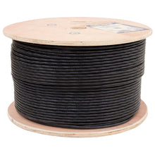 Load image into Gallery viewer, Vertical Cable Cat6, UTP, UV Jacket, Outdoor, CMX, 1000ft, Black, Bulk Ethernet Cable 069-559/CMX