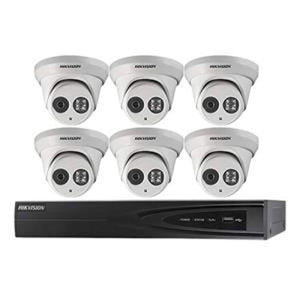 Hikvision USA I7608N2TP Hikvision Kit, 8 Ch Nvr with Poe, 2 Tb Storage, Six 4Mp Outdoor Turret W 2.8Mm Lens, H.264+