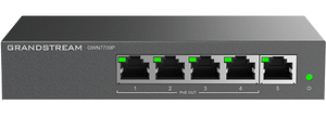 Grandstream Layer 2 Unmanaged PoE Switch, 5 x GigE (4 x PoE), Metal Case GWN7700P