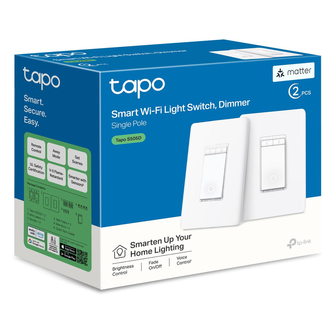 TP-Link Smart Wi-Fi Light Switch, Dimmer, 2-pack Tapo S505D(2-pack)