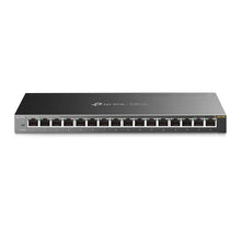 Load image into Gallery viewer, TP-Link 16 Port Gigabit Switch Unmanaged Pro Easy Smart Shielded Ports Fanless Desktop Sturdy Metal Traffic Optimization TL-SG116E Black