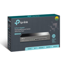 Load image into Gallery viewer, TP-LINK 8-Port Gigabit Ethernet Poe+ Unmanaged Energy-Efficient Switch with 124W 8-Poe+ Ports | Plug and Play | Metal | Desktop/Rackmount | Lifetime (TL-SG1008PE)
