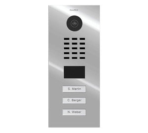 DoorBird IP Video Door Station D2103V, Flush-Mounted - 3 Call Buttons White RAL 9016