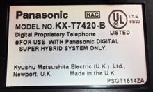 Load image into Gallery viewer, Panasonic KX-T7420 12-Button Non-Display Speakerphone - Refurbished (Black)