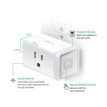 Load image into Gallery viewer, TP-Link Kasa Smart Wi-Fi Plug Mini, 2-Pack HS103P2