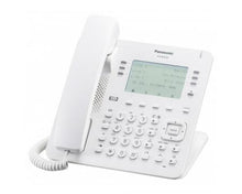 Load image into Gallery viewer, Panasonic 6-LINE LCD 6X4 SELF-LABELING KEYS, 2.5mm HEADSET JACK (NO EHS) - IP PHONE (WHITE) KXNT630