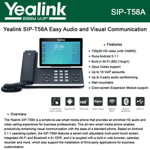YEALINK SIP-T58A Smart Media Android VoIP HD Phone / YEA-SIP-T58A /