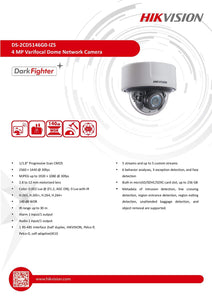 Hikvision DarkFighter DS-2CD5146G0-IZS 4MP Network Dome Camera with Night Vision