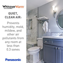 Load image into Gallery viewer, Panasonic FV-11VHL2 WhisperWarm 110 CFM Ceiling Mounted Fan/Heat/Light-Night-Light Combination, White