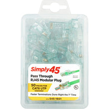 Load image into Gallery viewer, Simply45 Cat 6 UTP Unshielded RJ45 Pass-Through Modular Plug (50-Pack)
