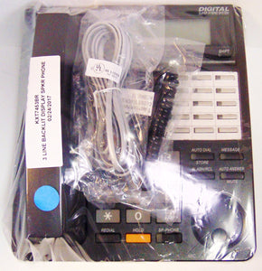 PANASONIC KX-T7453 3 LINE Screen Backlit Display SPKR Phone (Black) Proprietary KX-T7453-B