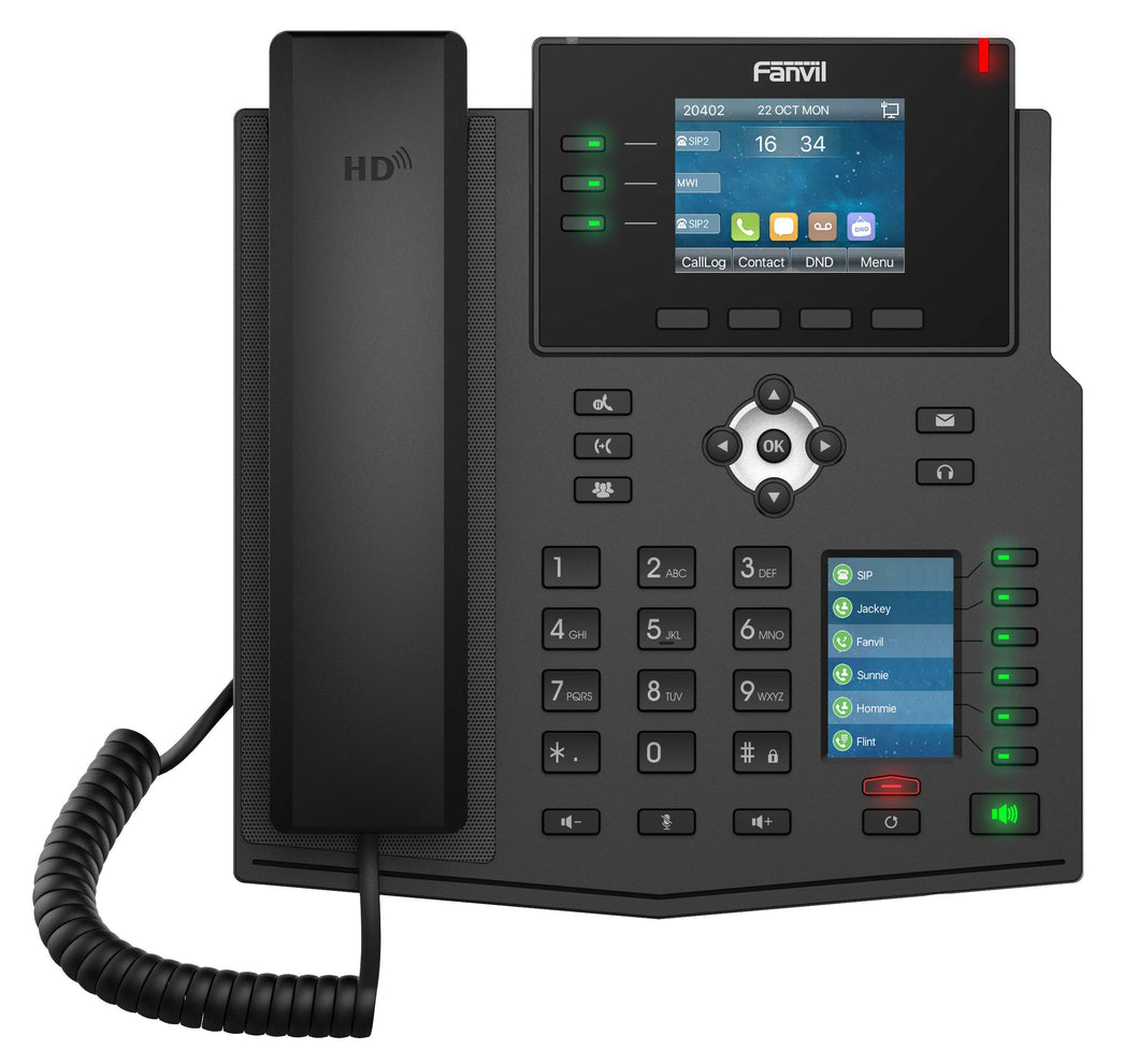 Fanvil X4U Gigabit SIP Enterprise Desktop Phone with Dual-Color LCD Display X4U