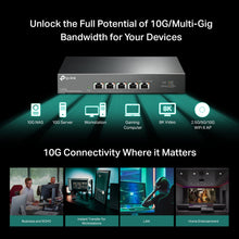 Load image into Gallery viewer, TP-Link TL-SX105 | 5 Port 10G/Multi-Gig Unmanaged Ethernet Switch | Desktop/Wall-Mount | Plug & Play | Fanless | Sturdy Metal Casing | Speed Auto-Negotiation
