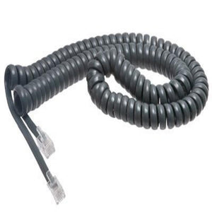 Panasonic KX-T7600 Series 12 Ft Gray Handset Cord Charcoal Curly Telephone Cords