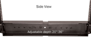 Vertical Cable 047-WOS-0445 45U 4 post Open Rack, Black, Aluminum Frame, Adjustable Depth
