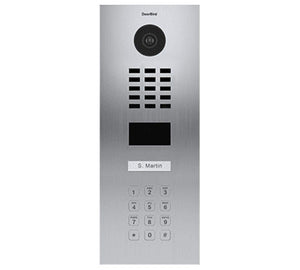DoorBird IP Video Door Station D2101KV, Stainless Steel V4A Brushed - Salt-Water and Grinding dust Resistant - 1 Call Button- Keypad - POE Capable