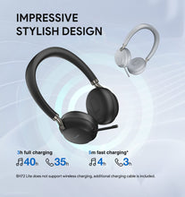 Load image into Gallery viewer, Yealink BH72 Lite Wireless Headset, Teams/Zoom Certified, Bluetooth Headset with Microphone, Stereo, Retractable Hidden Microphone Arm for Telephone Computer