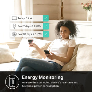 TP-Link Kasa Smart Wi-Fi Plug Slim, Energy Monitoring KP115