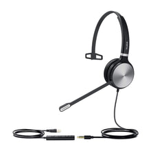 Load image into Gallery viewer, Yealink Teams Certified Telephone Headset Microphone USB Wired UH36 UH34 Noise Cancelling with Mic for Computer PC Laptop Stereo for Calls and Music 3.5mm Jack (UH36-MONO, Teams Optimized)
