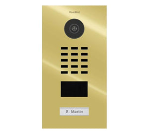 DoorBird IP Video Door Station D2101V, Flush-Mounted, Gold (V4A)