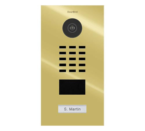 DoorBird IP Video Door Station D2101V, Flush-Mounted, Gold (V4A)