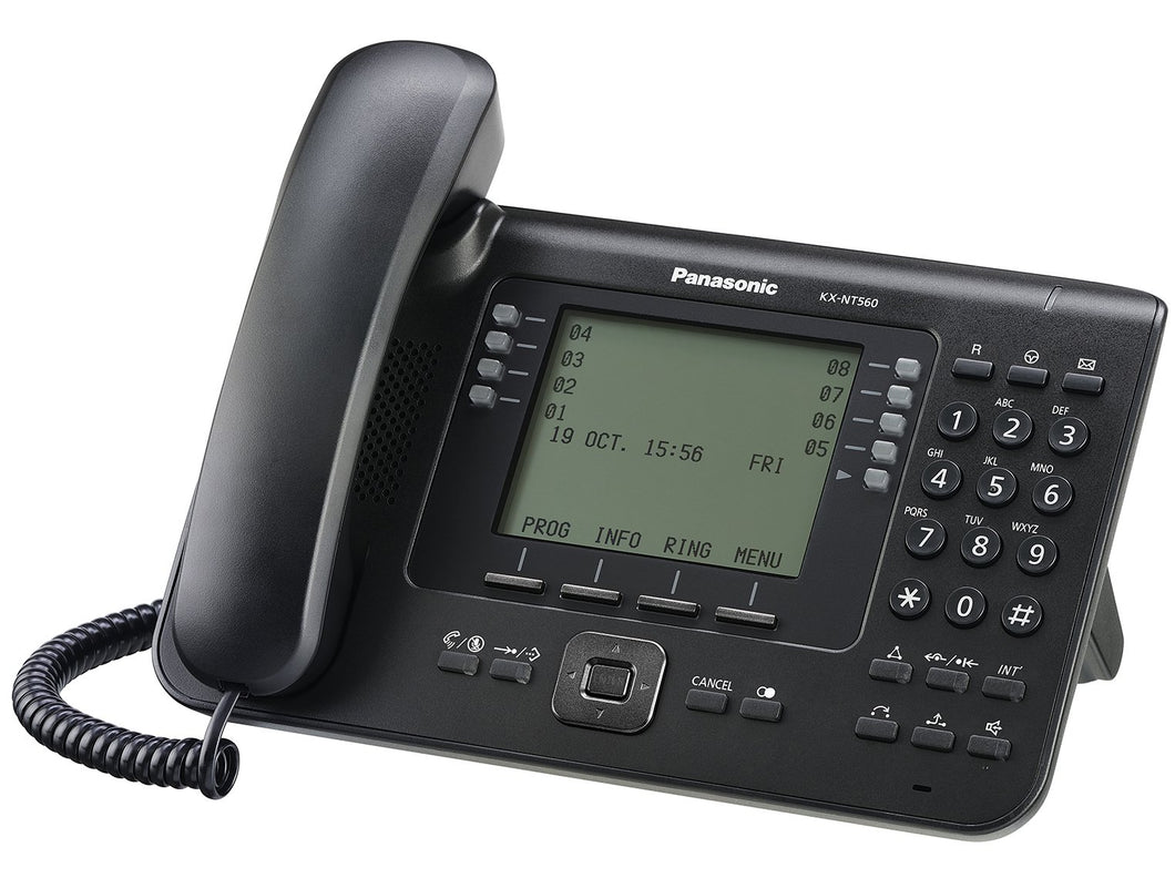 Panasonic KX-NT560-B Flexible Co Buttons- Backlit LCD Display