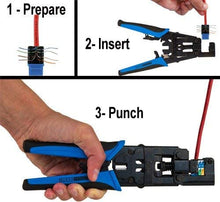 Load image into Gallery viewer, Vertical Cable CAT6 RJ45 Keystone Jack, V-Max Series - Blue Color - (25 pack)
