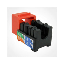 Load image into Gallery viewer, Vertical Cable Cat5E Keystone Jack 25 Pack Orange 351-V2607/OR/25
