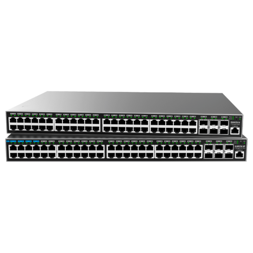 Grandstream Enterprise Layer 3 Managed PoE Network Switch, 48 x GigE, 6 x SFP+ GWN7816