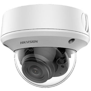 Hikvision DS-2CE5AH0T-AVPIT3ZF TurboHD 5MP Outdoor IR Dome Analog Camera, 2.7-13.5mm Motorized Varifocal Lens, White