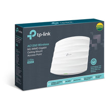 Load image into Gallery viewer, TP-Link EAP225 V3 Wireless MU-MIMO Gigabit Ceiling Mount Access Point, Supports 802.3af PoE and Passive PoE(Injector Included), AC1350
