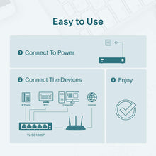 Load image into Gallery viewer, TP-Link 5 Port Gigabit PoE Switch | 4 Port PoE 56W | 802.3af Compliant | Shielded Ports | Traffic Optimization | Plug and Play | Sturdy Metal (TL-SG1005P)
